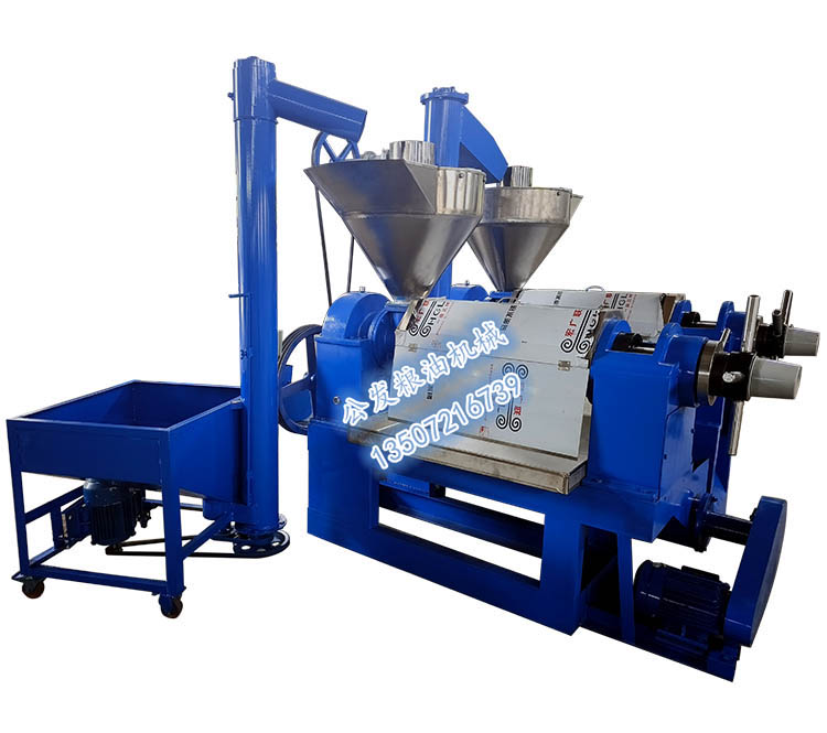 125型自動雙榨循環上料榨油機